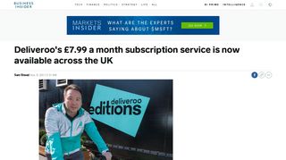 Deliveroo's subscription service is now available across the UK ...