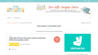 Deliveroo Coupons & Promo Codes In February 2019 Australia