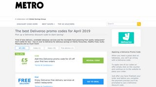 £5 OFF | Exclusive Deliveroo promo code | February | Metro
