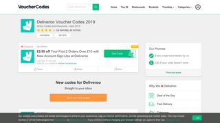 Deliveroo Discount Code - February 2019 - Tested & Working