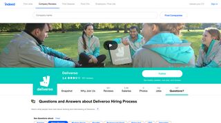 Questions and Answers about Deliveroo Hiring Process | Indeed.co.uk