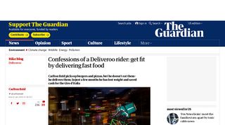 Confessions of a Deliveroo rider: get fit by delivering fast food ...