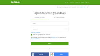 Sign in to score great deals! - Groupon