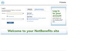 NetBenefits Login Page - Dell - Fidelity Investments