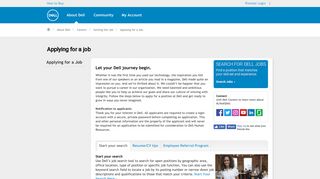 Applying for a job | Dell