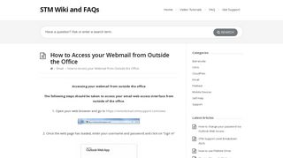 How to Access your Webmail from Outside the Office | STM Wiki and ...