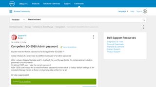 Solved: Compellent SCv2080 Admin password - Dell Community