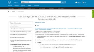 Dell Storage Center SCv2000 and SCv2020 Storage System ...