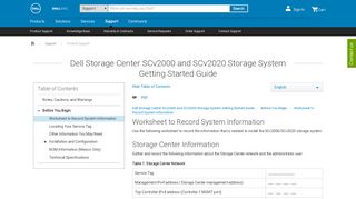 Dell Storage Center SCv2000 and SCv2020 Storage System Getting ...