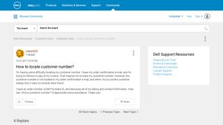 How to locate customer number? - Dell Community
