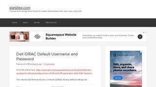 Dell iDRAC Default Username and Password — danblee.com