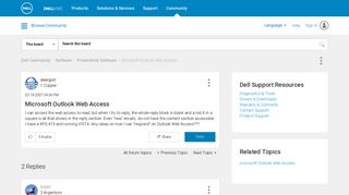 Microsoft Outlook Web Access - Dell Community