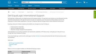 Dell EqualLogic International Support | Dell US