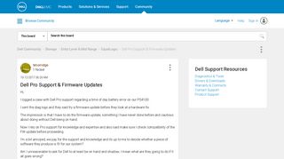Dell Pro Support & Firmware Updates - Dell Community