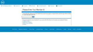 Please Enter Your Member ID | Dell