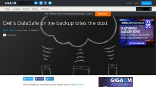 Gigaom | Dell's DataSafe online backup bites the dust