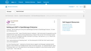 Setting up LDAP in OpenManage Enterprise - Dell Community