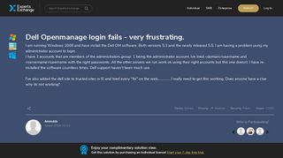 [SOLUTION] Dell Openmanage login fails - very frustrating.