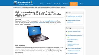 Dell laptop password reset | recover forgotten password for Dell ...