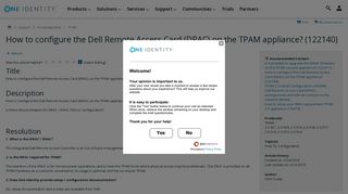 How to configure the Dell Remote Access Card (DRAC) on the TPAM ...