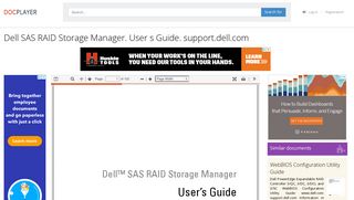 Dell SAS RAID Storage Manager. User s Guide. support.dell.com - PDF