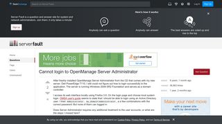 dell - Cannot login to OpenManage Server Administrator - Server Fault