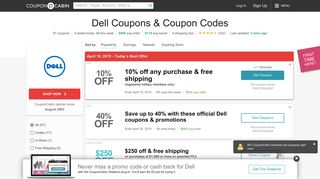 40% Off Dell Coupons & Coupon Codes - February 2019
