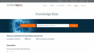 How to customize Virtual office web portal | SonicWall