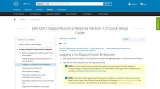 Dell EMC SupportAssist Enterprise Version 1.0 Quick Setup Guide