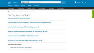 Dell “My Account” FAQs | Dell US