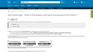 Dell PowerEdge - What is the default username and password for ...