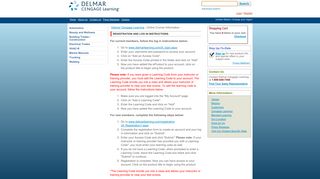 Delmar Cengage Learning Course Information