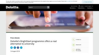 Deloitte's BrightStart programme offers a real alternative to university