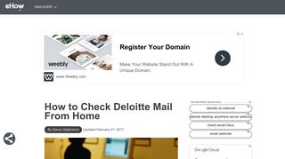 How to Check Deloitte Mail From Home |