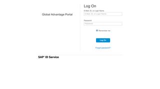 Global Advantage Portal: Log On - SAP ID Service