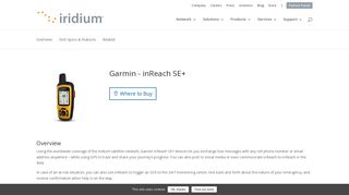 Garmin - inReach SE+ | Iridium Satellite Communications