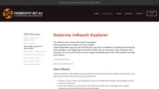 Delorme inReach Explorer — FINDMESPOT.NET.AU