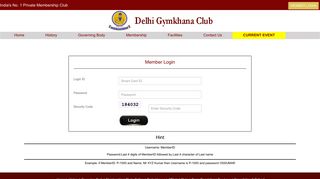 Member Login - Delhi Gymkhana Club – India's No. 1 Private ...