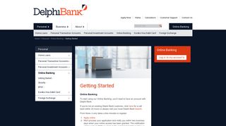 Delphi Bank - Getting Started