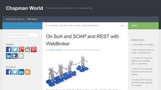 On SoA and SOAP and REST with WebBroker – Chapman World