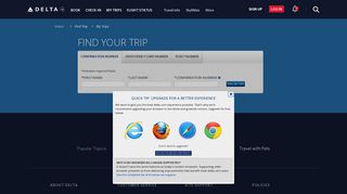 Find Your Trip : Delta Air Lines