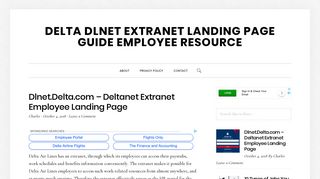 Delta Dlnet Extranet Landing Page Guide Employee Resource –