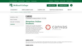 Canvas - Midland College
