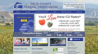 Delta County Federal Credit Union > Mobile Web > Home