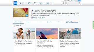 Gold Delta Skymiles® Credit Card from American Express | Card ...
