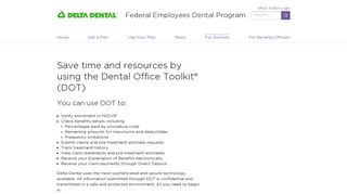 Dentist Office Toolkit - Delta Dental's Federal Government Programs