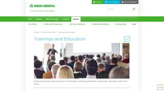 Trainings and Education | Delta Dental of Michigan