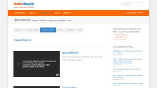 Resources - Product Demos - Delta Health Technologies