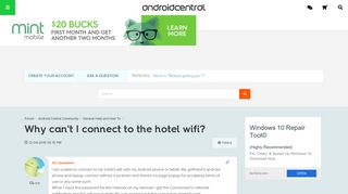 Why can't I connect to the hotel wifi? - Android Forums at ...