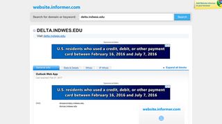 delta.indwes.edu at WI. Outlook Web App - Website Informer